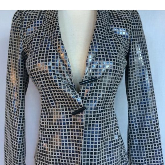 GIORGIO ARMANI LEATHER FITTED JACKET - Picture 5 of 8